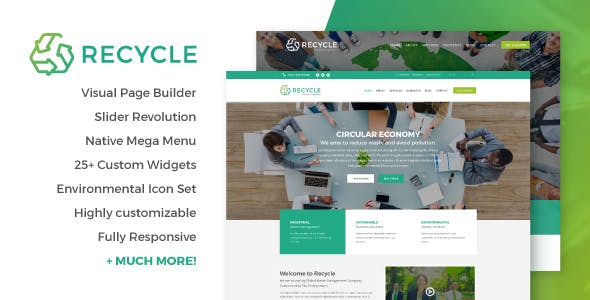 Recycle Green Business WordPress Theme
