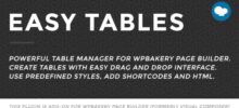 Easy Tables Table Manager For WPBakery Page Builder