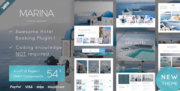 Marina Hotel & Resort WordPress Theme
