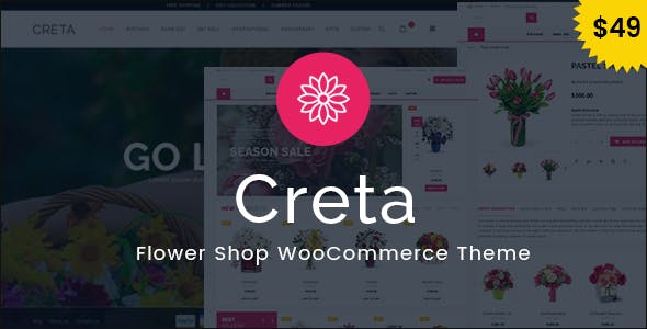 Creta Flower Shop WooCommerce WordPress Theme