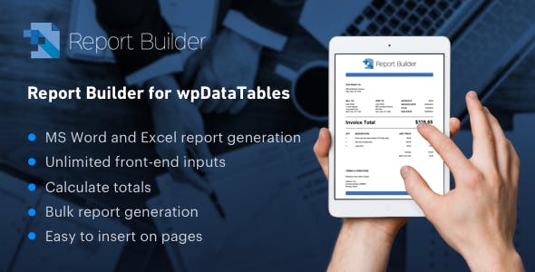 Report Builder Addon for wpDataTables