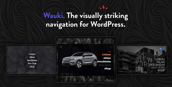 Wauki Fullscreen WordPress Menu