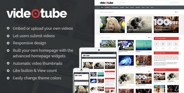VideoTube Responsive Video WordPress Theme