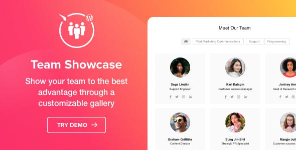 Team Showcase WordPress Team Showcase Plugin