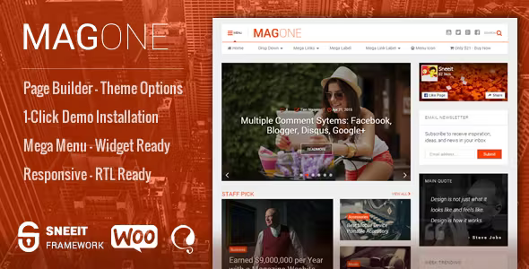 MagOne Blogger WordPress Theme