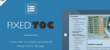 Fixed TOC Table of Contents Plugin