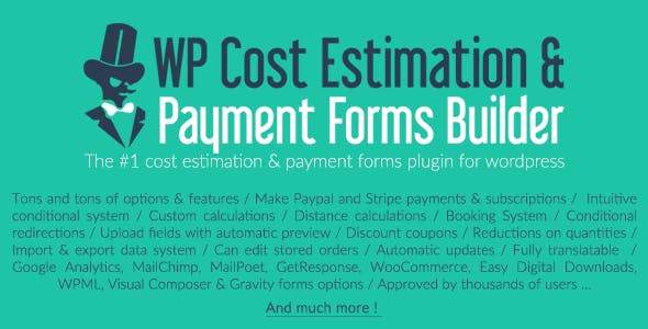 WP Cost Estimation And Payment Builder