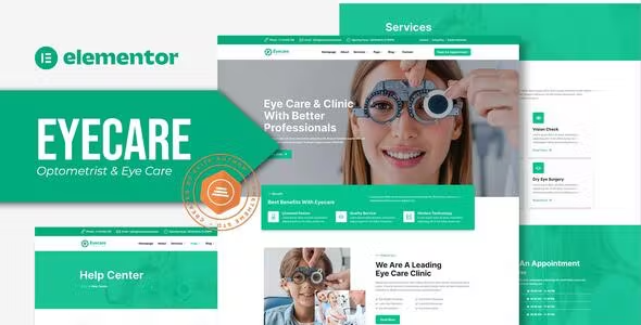 Eyecare Optometrist Elementor Template Kit