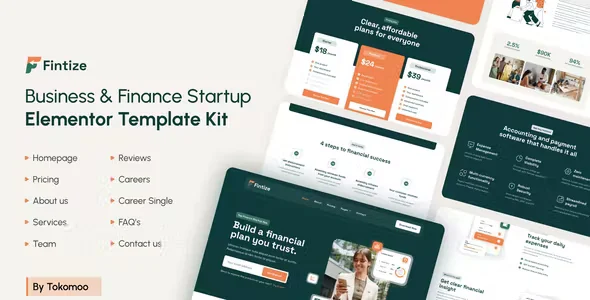 Fintize Business and Finance Elementor Template Kit