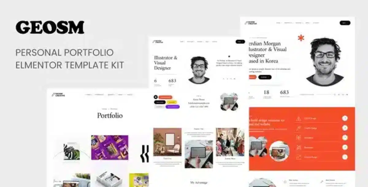 Geosm Portfolio Elementor Template Kits
