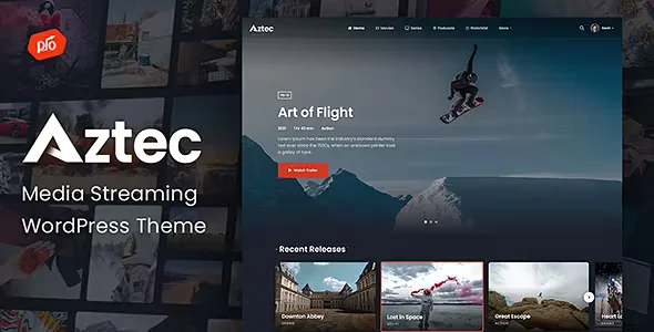 Aztec Video Streaming and Membership Theme