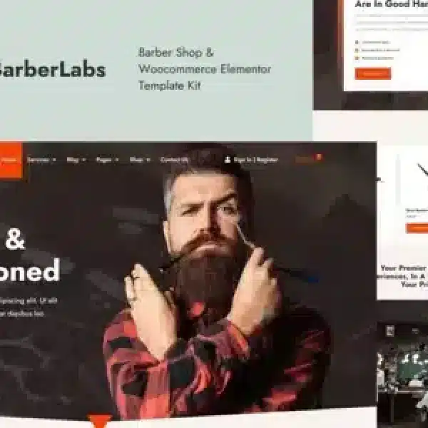 BarberLabs Barber Shop Elementor Template Kit