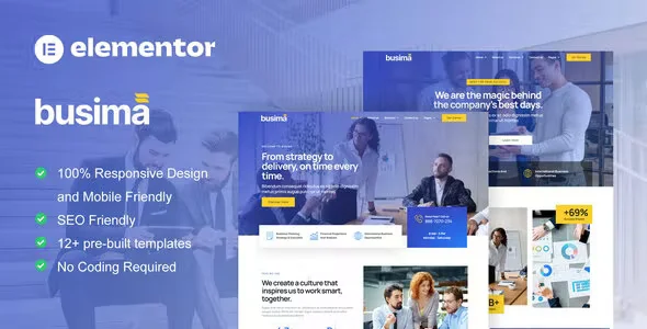 Busima Business Consultant Elementor Template Kit