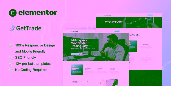 GetTrade Trading Elementor Template Kit