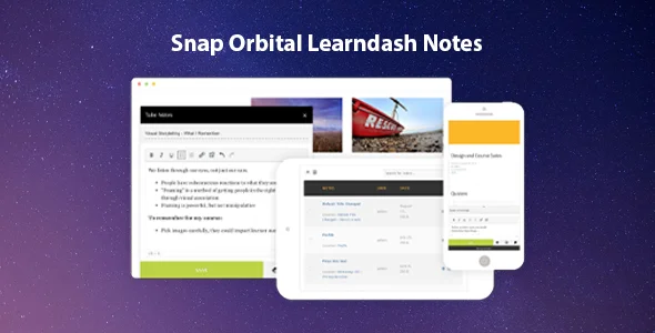 SnapOrbital LearnDash Notes Plugin