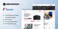 Fixcom Computer Repair Elementor Template Kit