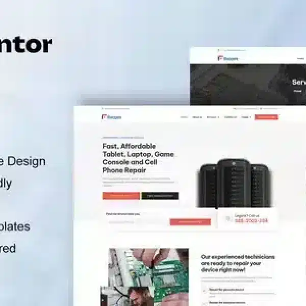 Fixcom Computer Repair Elementor Template Kit