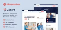Zycare Care and Nursing Elementor Template Kit