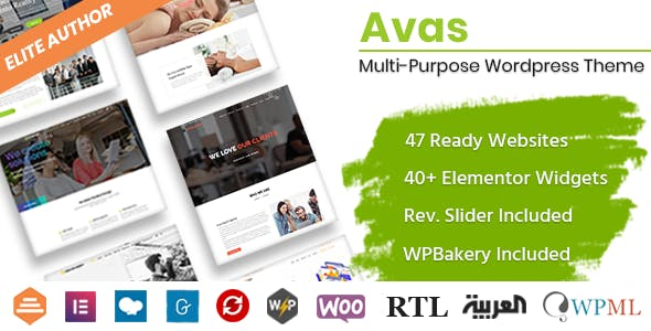 Avas Elementor WordPress Theme