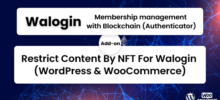 Restrict Content By NFT For Walogin