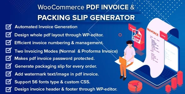 WooCommerce PDF Invoice and Packing Slip Generator