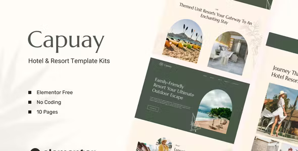 Capuay Hotel and Resort Elementor Template Kit