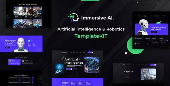 ImmersiveAI Robotics Elementor Template Kit