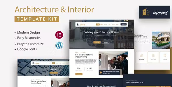InteriorX Interior Design Elementor Template Kit