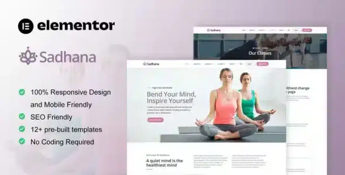 Sadhana Yoga Elementor Template Kit