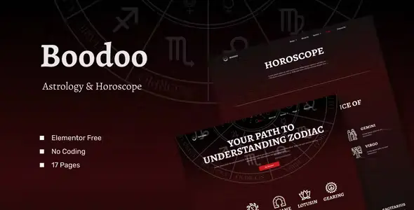Boodoo Astrology and Horoscope Elementor Template Kit