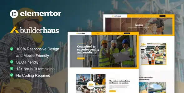 BuilderHaus Construction Elementor Template Kit