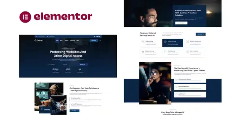 Cekal Cyber Security Elementor Template Kit