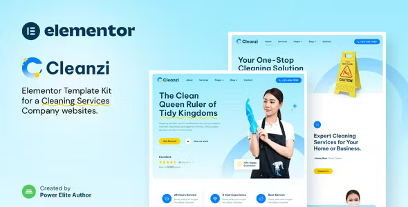 Cleanzi Cleaning Elementor Template Kit