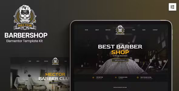 Hector Barbershop Elementor Template Kit