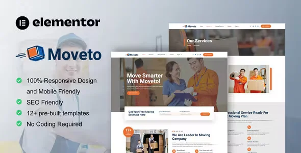 Moveto Moving Company Elementor Template Kit