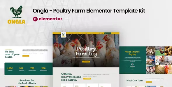 Ongla Poultry Farm Elementor Template Kit