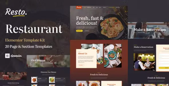 Resto Restaurant and Cafe Elementor Template Kit