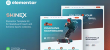 Skinex Skateboard Coach Elementor Template Kit