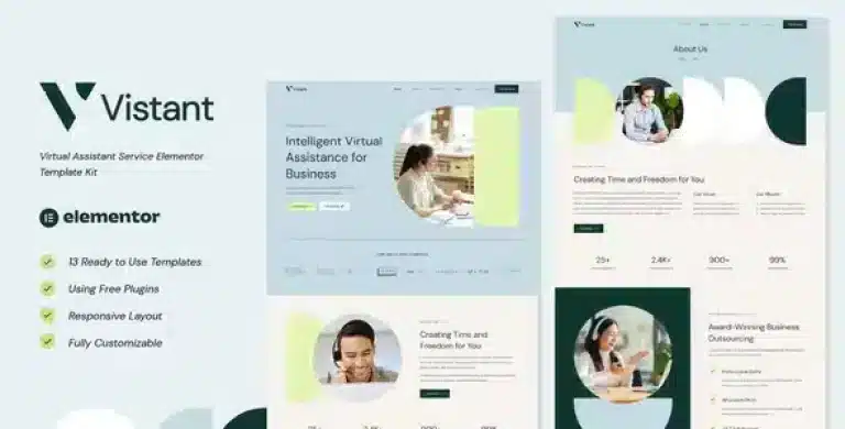 Vistant Virtual Assistant Elementor Template Kit