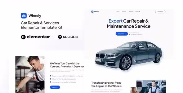 Wheely Car Repair Elementor Template Kit