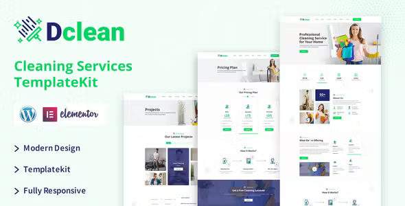 Dclean Cleaning Elementor Template Kit