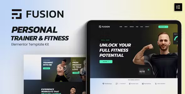 Fusion Personal Trainer Elementor Template Kit