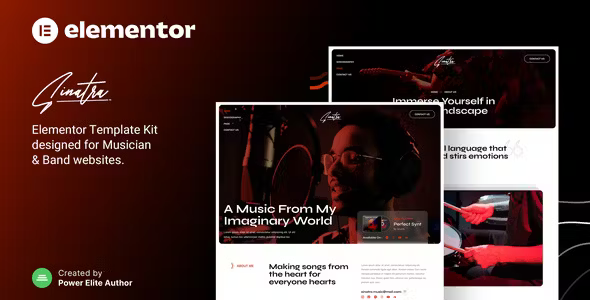 Sinatra Musician and Band Elementor Template Kit