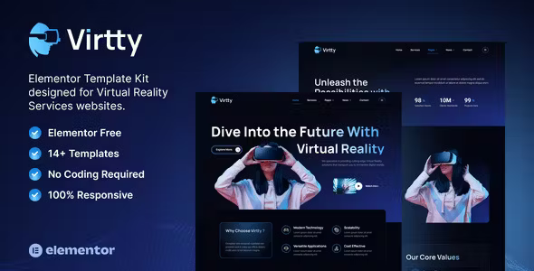 Virtty Virtual Reality Elementor Template Kit