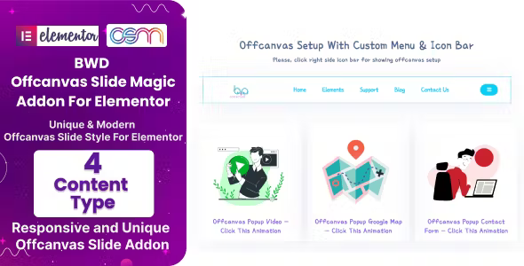 BWD Offcanvas Slide Magic for Elementor
