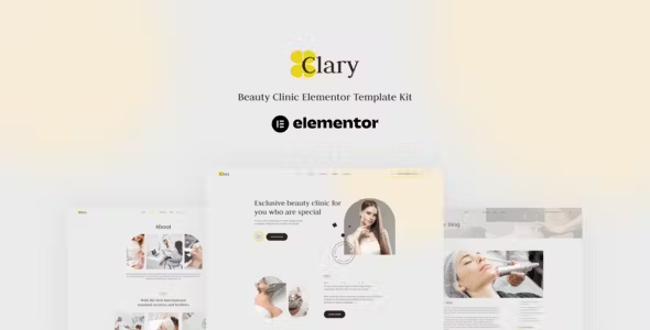 Clary Beauty Clinic Elementor Template Kit
