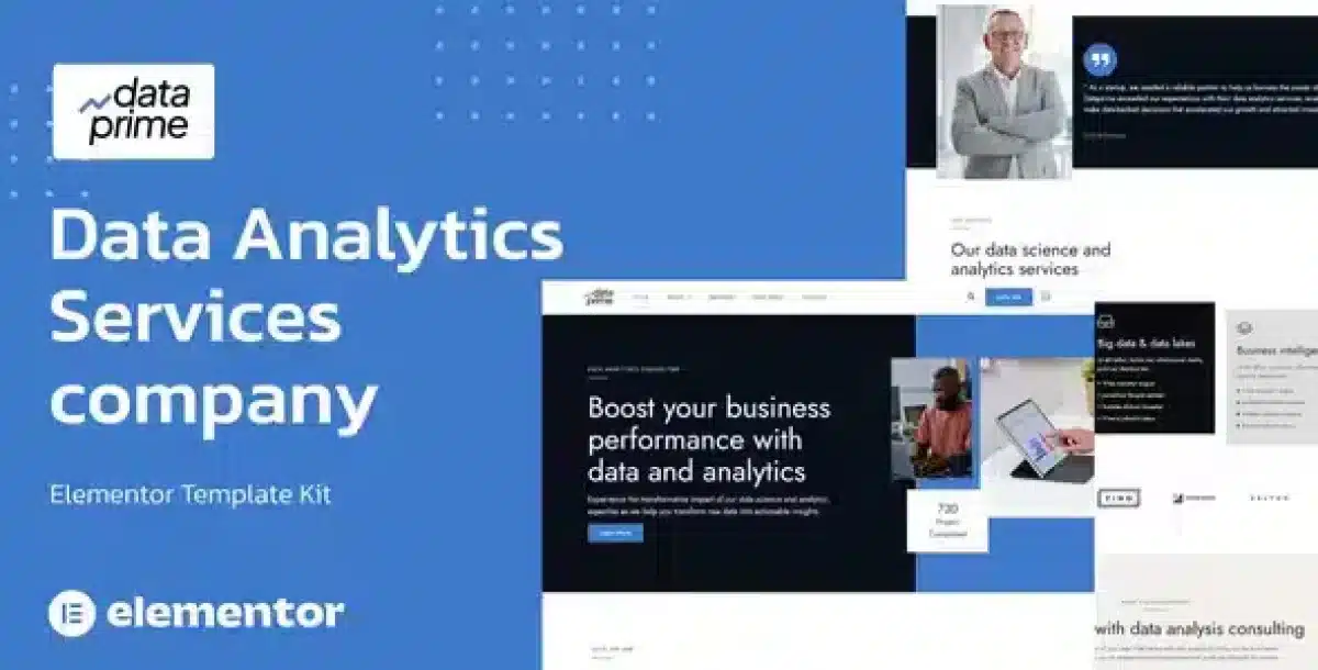 Dataprime Data Analytics Elementor Template Kit