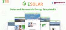 ESolar Solar Power Elementor Template Kit