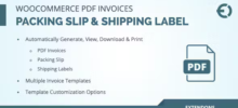 PDF Invoice Packing Slip and Shipping Label