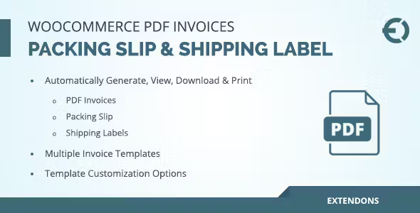 PDF Invoice Packing Slip and Shipping Label